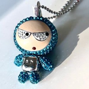 SWAROVSKI ELIOT Wings of Fantasy Pendant BLUE PENDANT NECKLACE